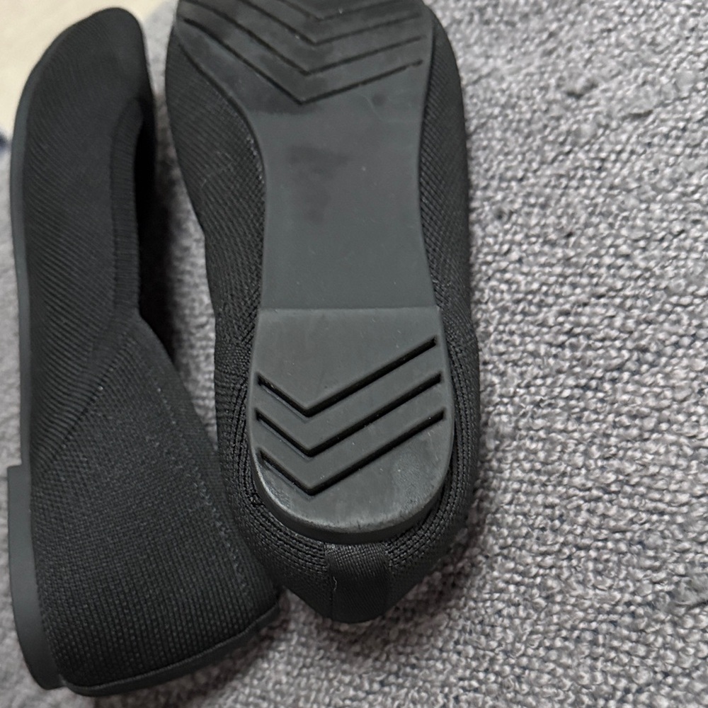 Cynthia Rowley Black Pointed-Toe ballet Knit Flats - Picture 9 of 13